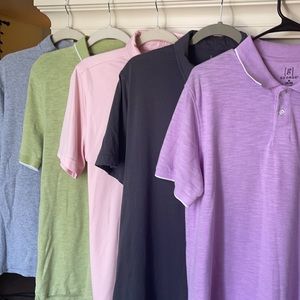 Set of 5 Men’s assorted polo shirts.